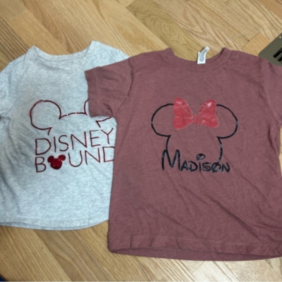 Disney Vacation T-shirt Bundle 4T Disney Bound Madison Matching Shirt Purple - Picture 2 of 6